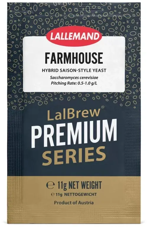LalBrew Farmhouse Hybrid Saison Dry Yeast, 11g [BEST BEFORE 2026.07]