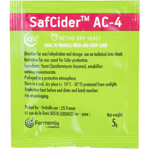 SafCider AC-4 Dry Yeast, 5g [BEST BEFORE 2026.07]