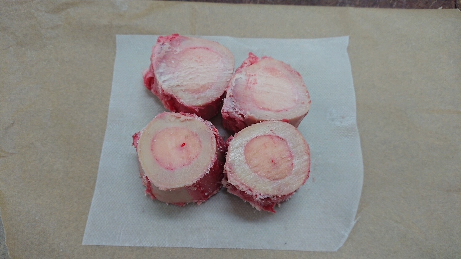 Marrow bone sliced