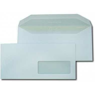 Busta Bianca SUPER POKET con Finestra 11x23cm 80gr scx500pz