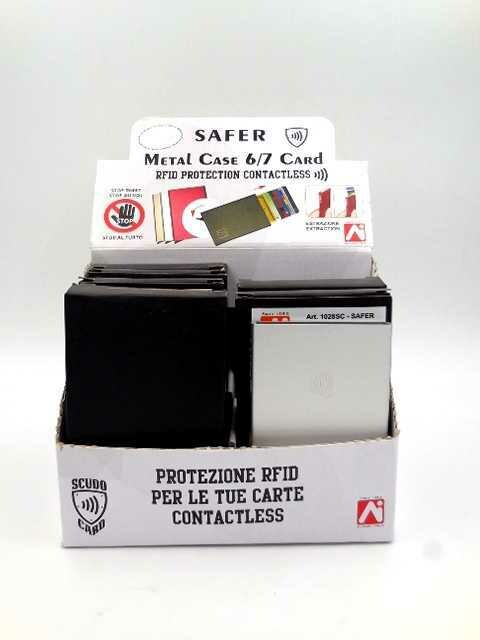 ALPLAST Portacarte SAFER METAL CASE 7 Scomparti x1pz
