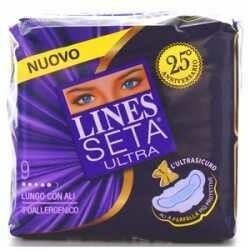 LINES SETA ULTRA Assorbenti Lungo con Ali 9pz