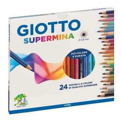 GIOTTO Pastelli Colorati SUPERMINA 24Unt