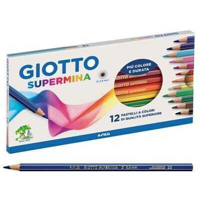 GIOTTO Pastelli Colorati SUPERMINA 12Unt