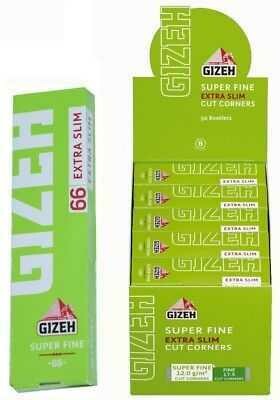 GIZEH Cartine Verdi Extra Slim Super Fine Corte da 66fg scx50pz