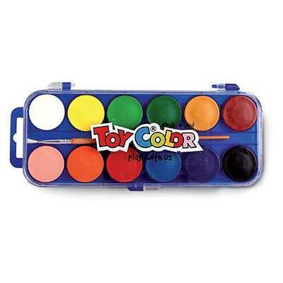 Acquarello TOY COLOR con Pennello D.30 12 Colori