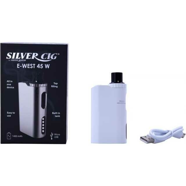 SILVER CIG Kit E-WEST Bianco x1pz