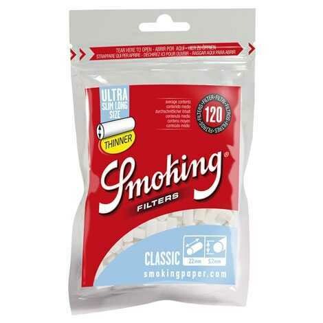 SMOKING Filtri UltraSlim LONG 22x5,7mm in Busta 120ff scx30pz