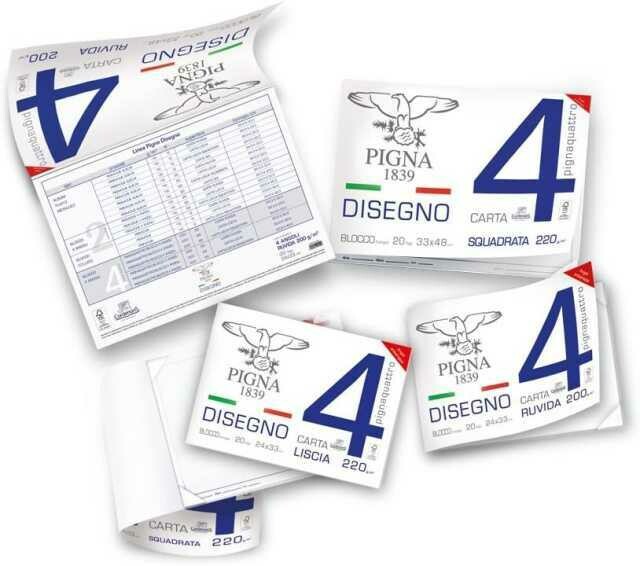 PIGNA Cartella Disegno F4 LISCIO 33x48 20ff 220gr