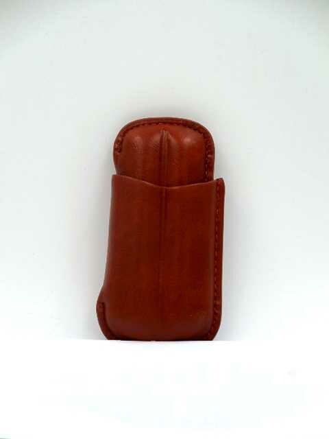 SHIELD Portasigarette in Pelle MARRONE 2 Posti x1pz
