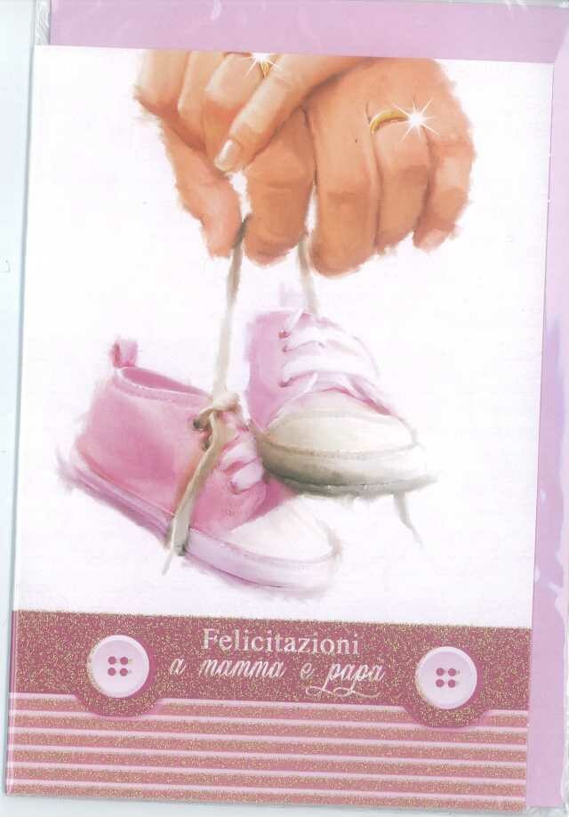 SFUSO Biglietti Augurali Nascita Femmina Bambina