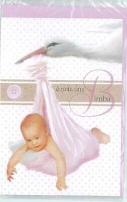 SFUSO Biglietti Augurali Nascita Femmina Bambina