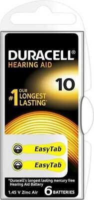 DURACELL Pile Acustiche 10 Giallo 1.45V blx6pz
