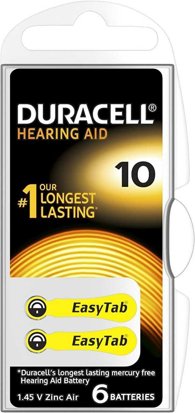 DURACELL Pile Acustiche 10 Giallo 1.45V blx6pz
