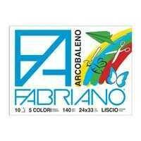 FABRIANO Album Disegno ARCOBALENO LISCIO 24x33 10ff 140gr