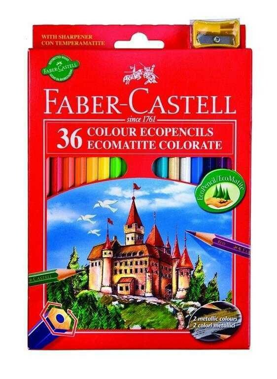 FABER CASTELL Pastelli Colorati Ecomatite  36pz +Temperino