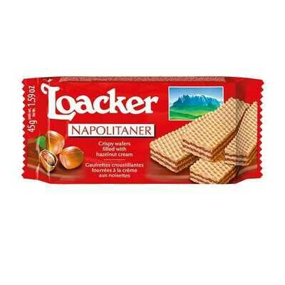 LOACKER Wafer Nocciola ROSSO 45gr scx25pz LOACKER Wafer Nocciola ROSSO 45gr scx25pz
