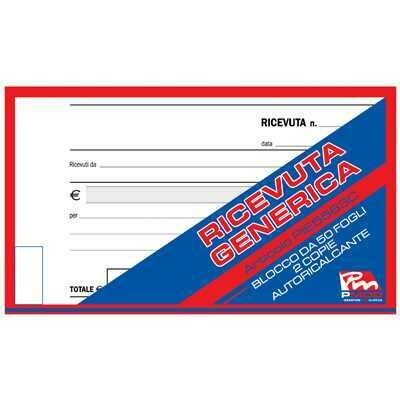PMOD Ricevuta Generica 50ff 2 Copie 17x10cm scx10pz