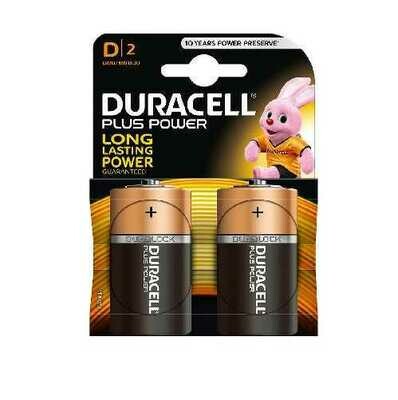 DURACELL PLUS POWER Pile Torcia D Blister 2 Pile scx10pz