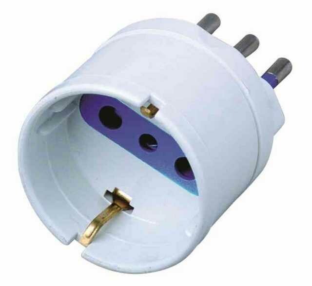 LUCE QUADRA Adattatore Shuko Bianco x1pz