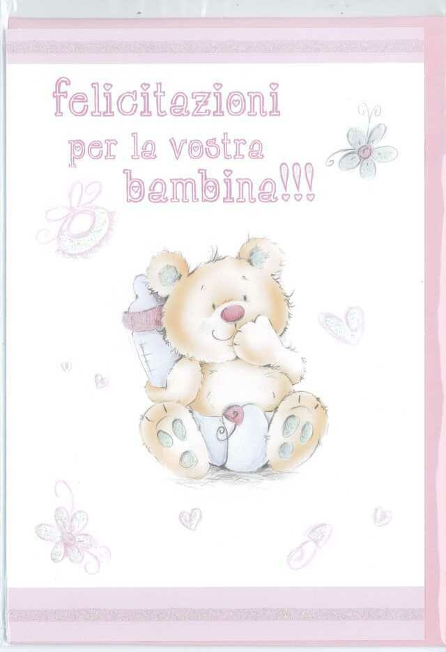SFUSO Biglietti Augurali Nascita Femmina Bambina