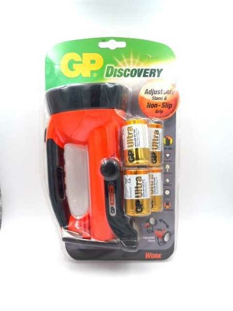 GP DISCOVERY Torcia LED in ABS con Cavalletto e 4 Pile D x1pz