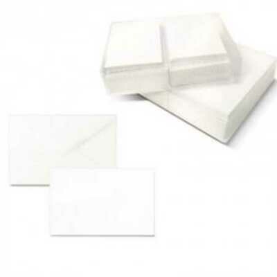 BRISTOL Biglietti e Buste ACETATO Bianco F.4 100e100 7,5x11