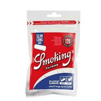 SMOKING Filtri Slim LONG 22x6mm in Busta 120ff scx30pz