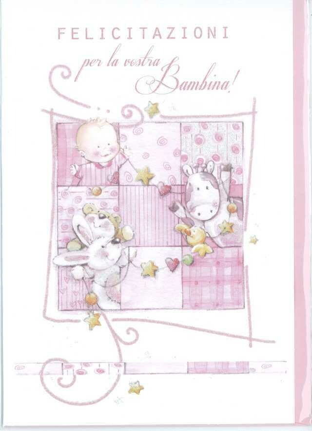 SFUSO Biglietti Augurali Nascita Femmina Bambina