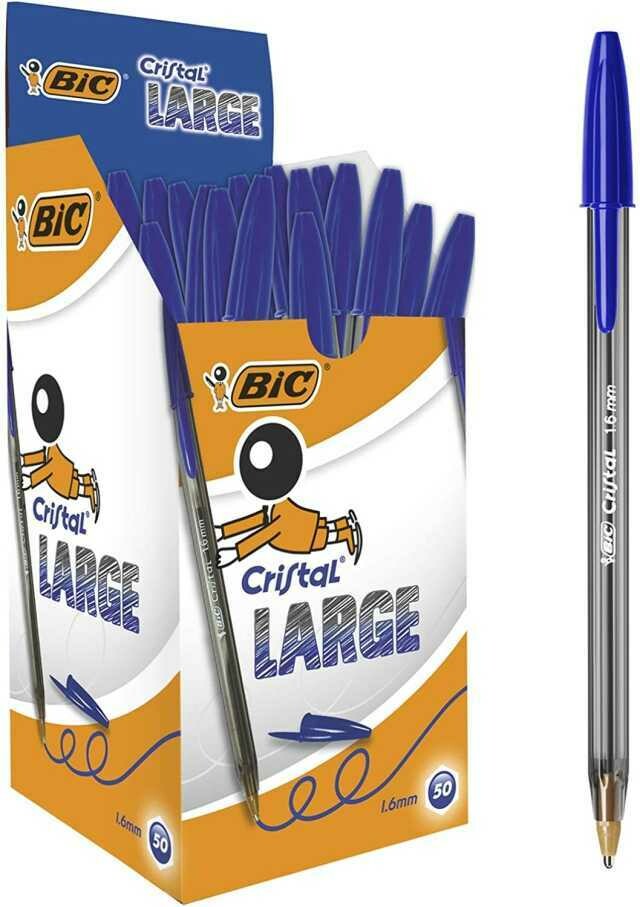 Penna Sfera BIC CRISTAL Large 1.6 Blu 50Unt