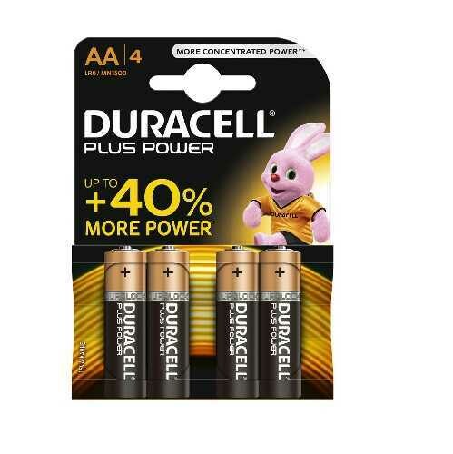 DURACELL PLUS POWER Pile Stilo AA Blister 4 Pile scx20pz