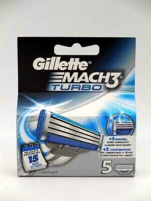 GILETTE MACH3 Turbo Ricambio Rasoio blx5pz