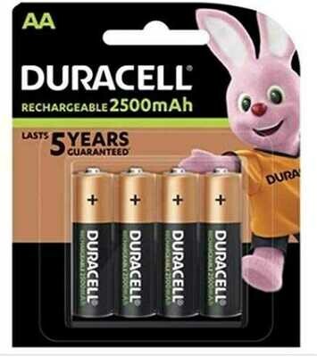 DURACELL Pile Ricaricabili Stilo AA Blister 4 Pile x1pz