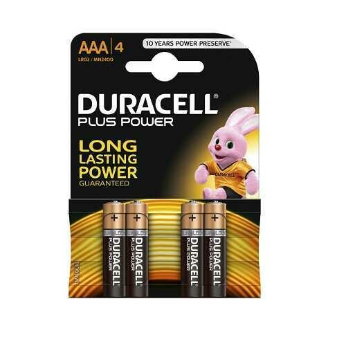 DURACELL PLUS POWER Pile Ministilo AAA Blister 4 Pile scx10pz