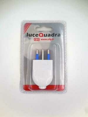 LUCE QUADRA Spina 2 Prese+Terra Bianca x1pz