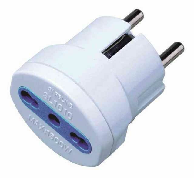 LUCE QUADRA Adattatore da Spina Bipasso a Schuko Bianco x1pz