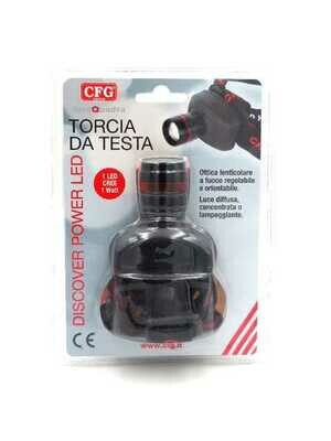 DISCOVER POWER Torcia da Testa 1 LED Blister x1pz