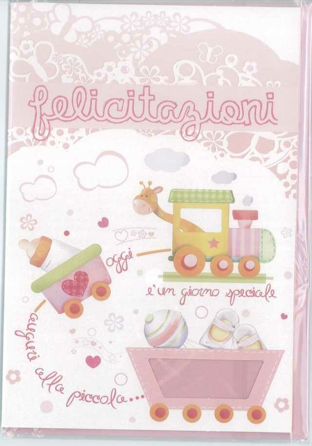 SFUSO Biglietti Augurali Nascita Femmina Bambina
