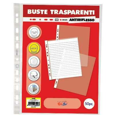 Buste OFFICE LINE Foratura Universale ANTIRIFLESSO 22x30cm 10gr scx50pz