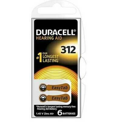 DURACELL Pile Acustiche 312 1.45V Marrone blx6pz