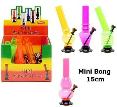ATOMIC Narghile&#39; MINI BONG 15cm PVC Colori Assortiti x1pz