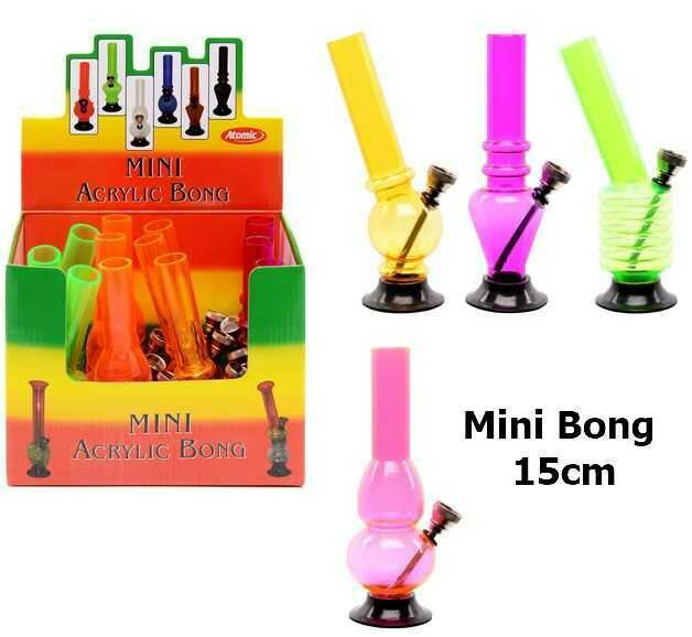 ATOMIC Narghile&#39; MINI BONG 15cm PVC Colori Assortiti x1pz