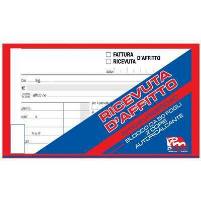 PMOD Ricevuta D&#39;Affitto 50ff 2 Copie 10x17cm