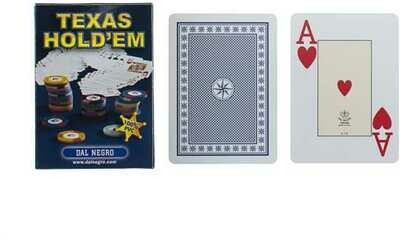 DAL NEGRO Carte da Poker TEXAS HOLD EM Blu