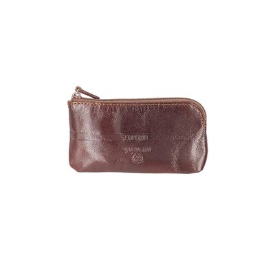 VALENTINI Portachiavi in Pelle Borsetta con 2 Zip x1pz
