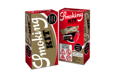 SMOKING KIT Cartina Lunga GOLD + Filtri Carta + Accendino x1pz
