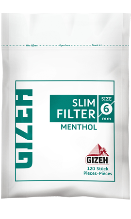 GIZEH Filtri Slim 6mm MENTHOL 120ff scx10pz