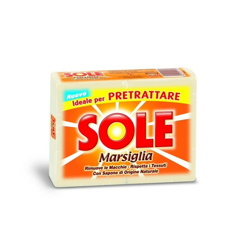 SOLE MARSIGLIA Sapone per Bucato Bianco 2pz