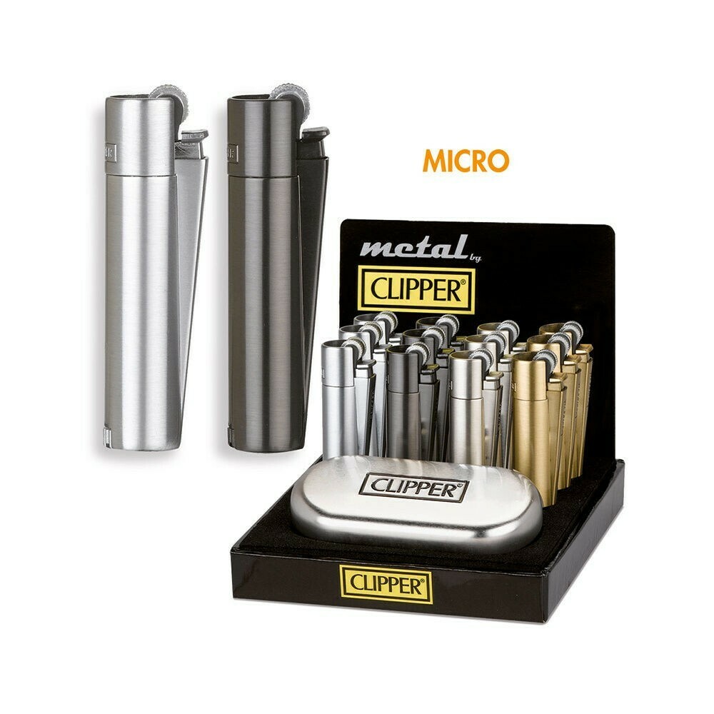 Accendino CLIPPER Micro METAL x1pz con Custodia
