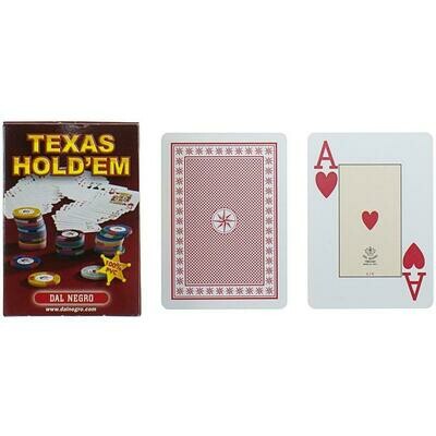DAL NEGRO Carte da Poker TEXAS HOLD EM Rosso